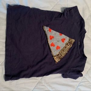 Crew cuts sequin pizza tee size 8